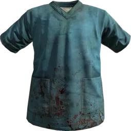 Medical Scrubs Shirt Blue