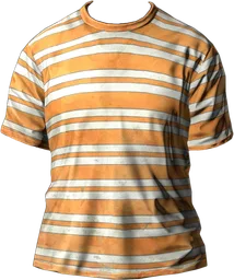 TShirt Orange White Stripes